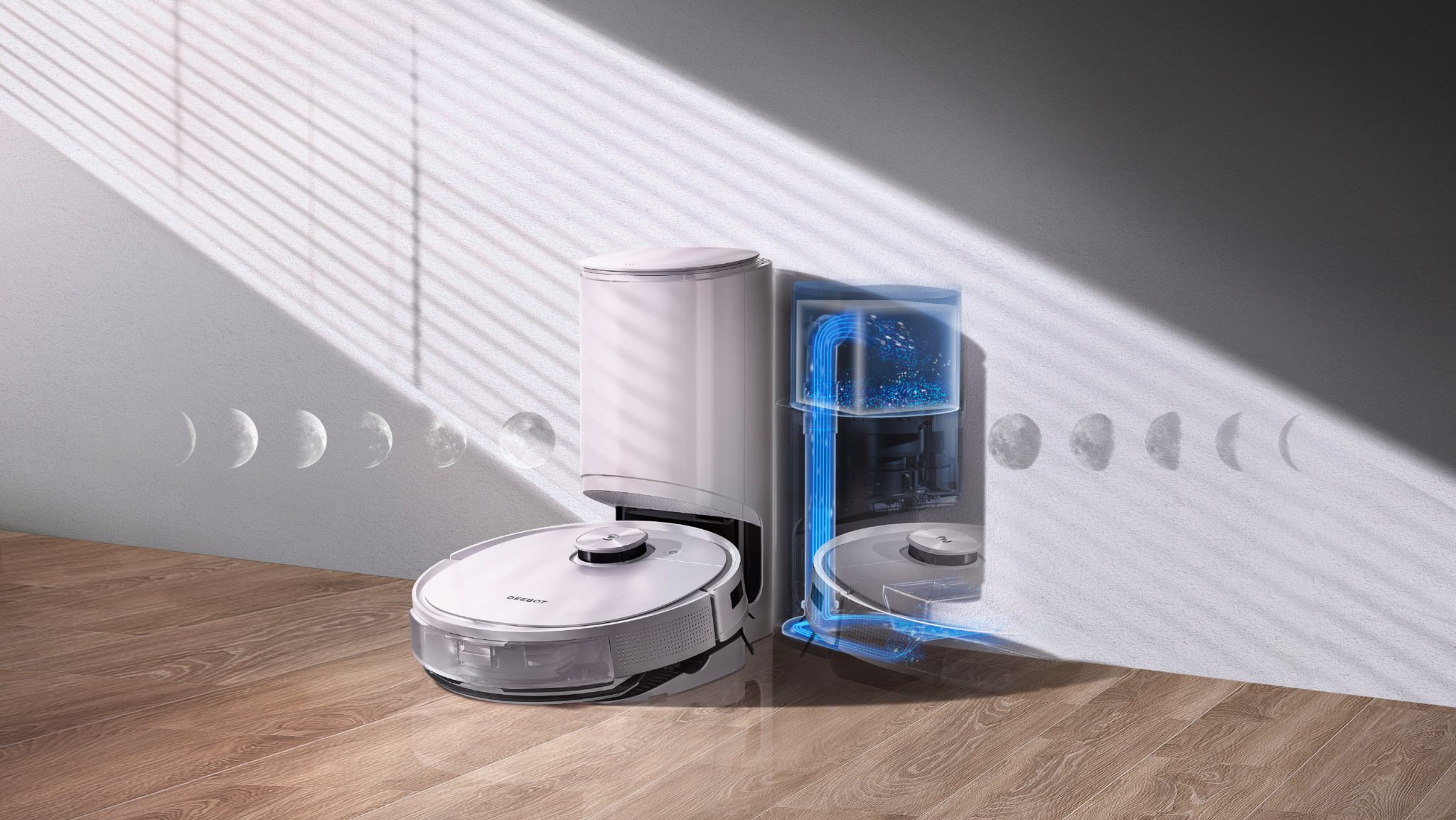 robot hút bụi lau nhà tự đổ rác