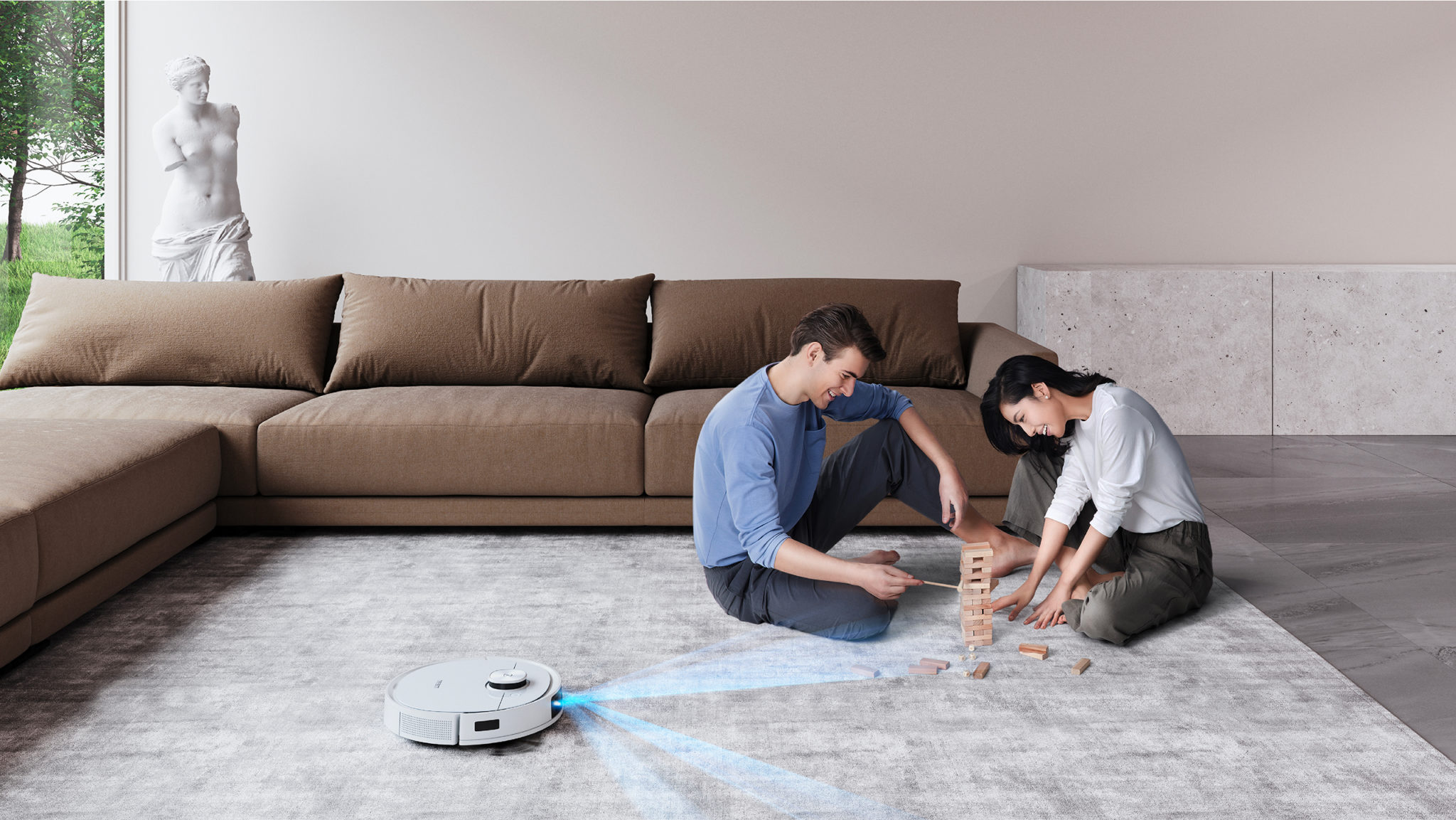 robot hút bụi lau nhà Ecovacs